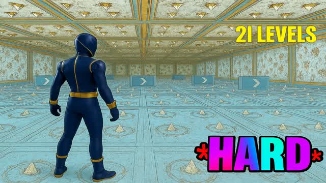 DEATHRUN HARD 21 LEVELS — Fortnite Creative map cover art