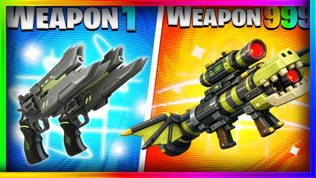 MEME GUN GAME🤣BOTS🔫 ONE SHOT🎯ALL GUNS — Fortnite Creative map cover art