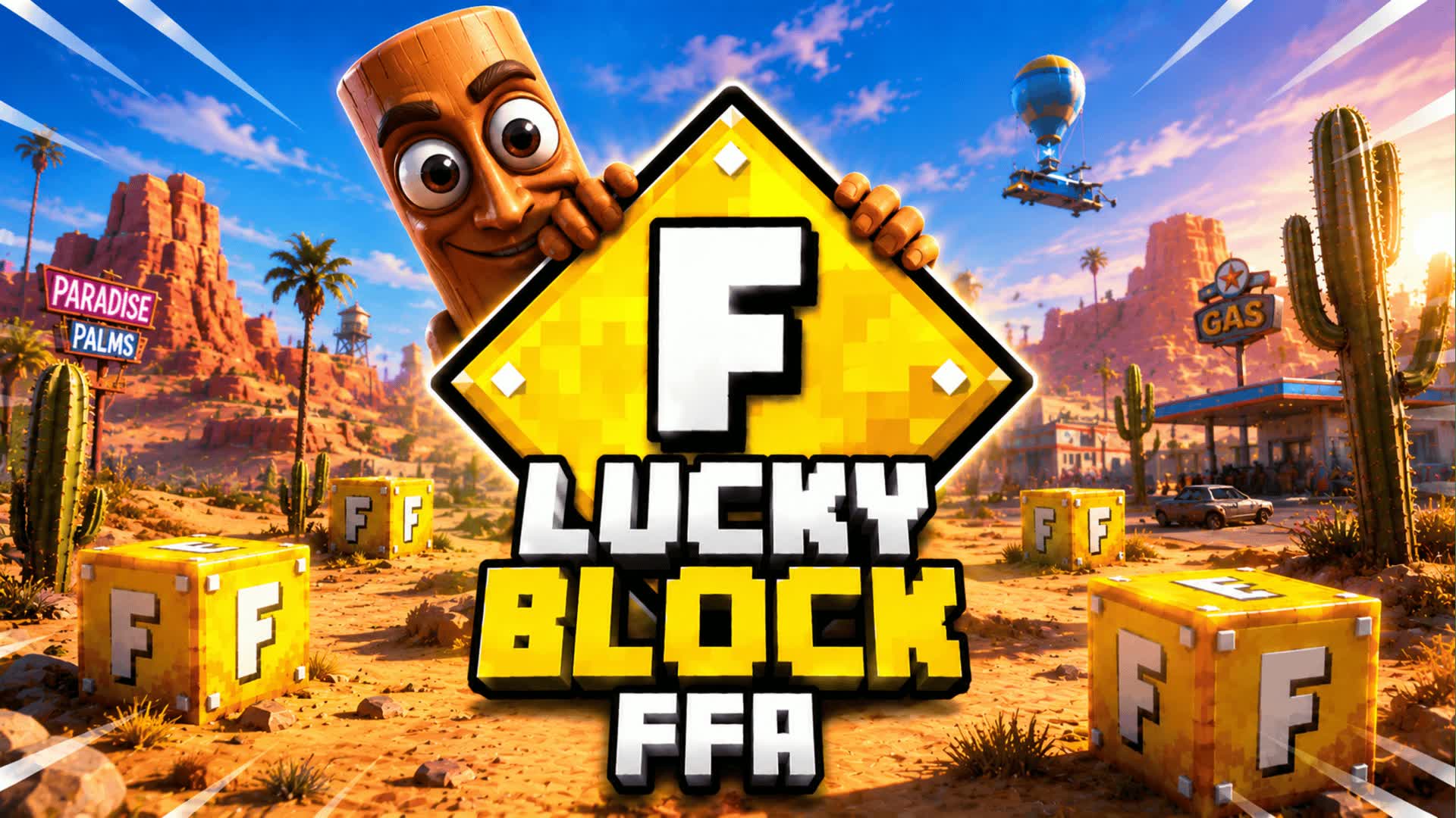 🍀LUCKY BLOCK FFA! (8 PLAYERS!)🍀 — Fortnite Creative map