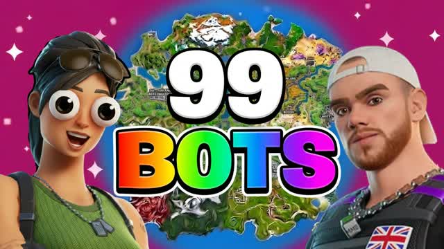 99 BOTS CRAZY 🔫🎯 — Fortnite Creative map cover art