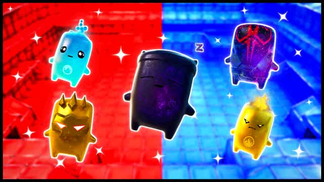RED VS BLUE REACTION GRID 🔴🔵 — Fortnite Creative map cover art