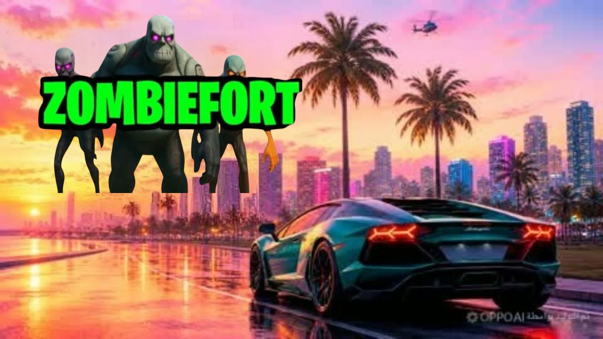 THE GRAND ZOMBIE DRIVING 🌴🌴 — Fortnite Creative map