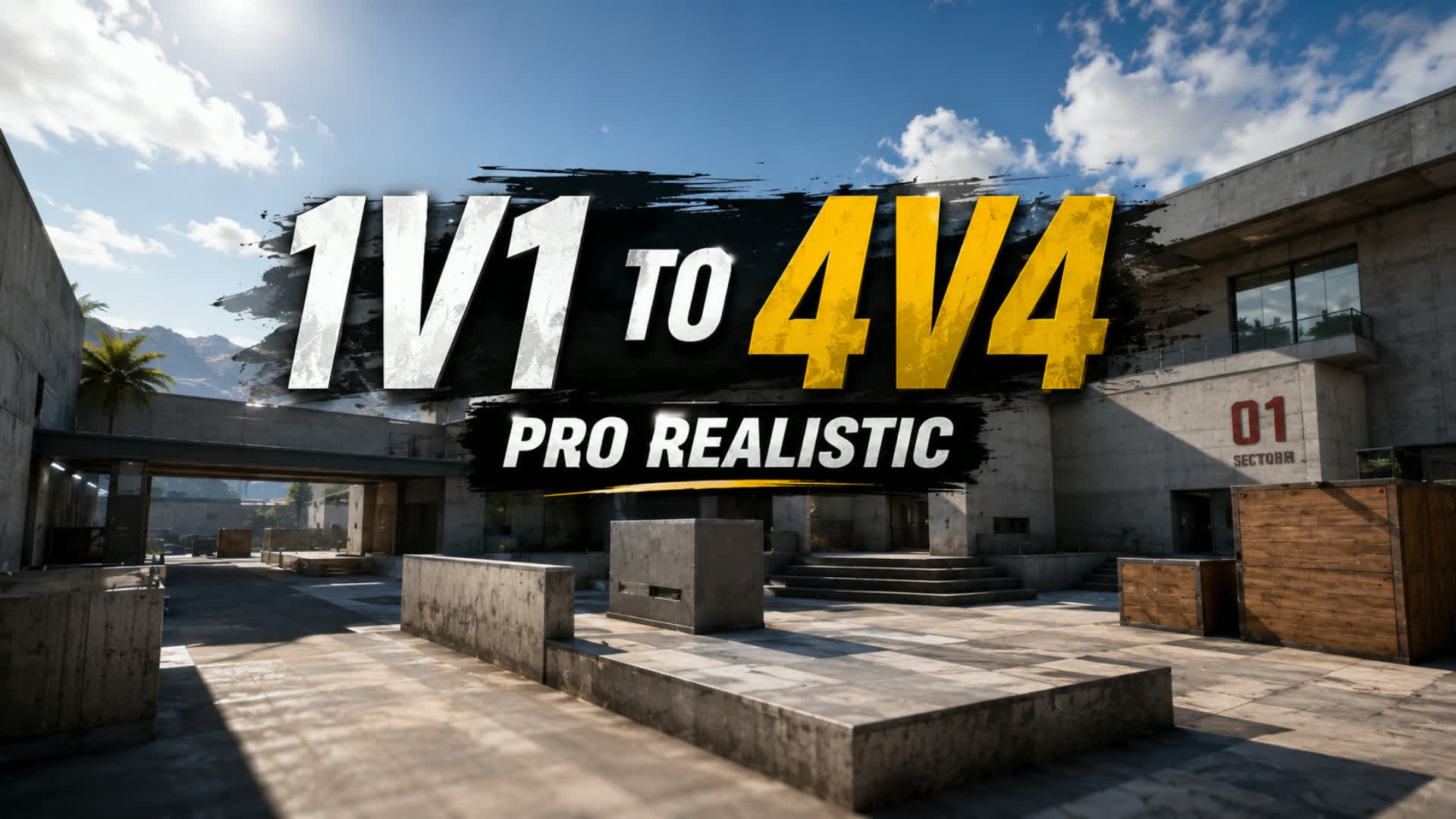1v1 to 4v4 best realistic — Fortnite Creative map