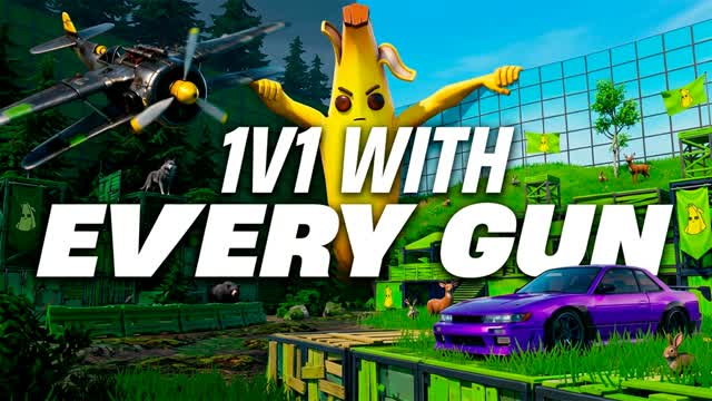 WILD LANDS 1V1 WITH EVERY GUN — Fortnite Creative map