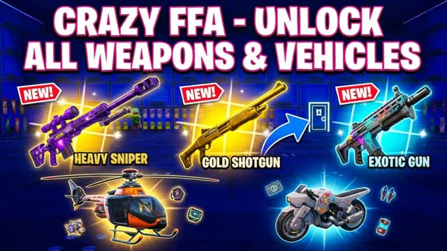 CRAZY FREE FOR ALL ALL GUNS — Fortnite Creative map