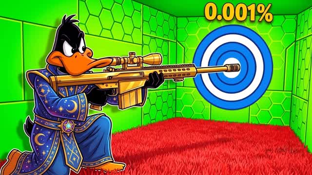 🦆 NOOB DUCK TRICKSHOT  80 Levels 🎯 — Fortnite Creative map cover art