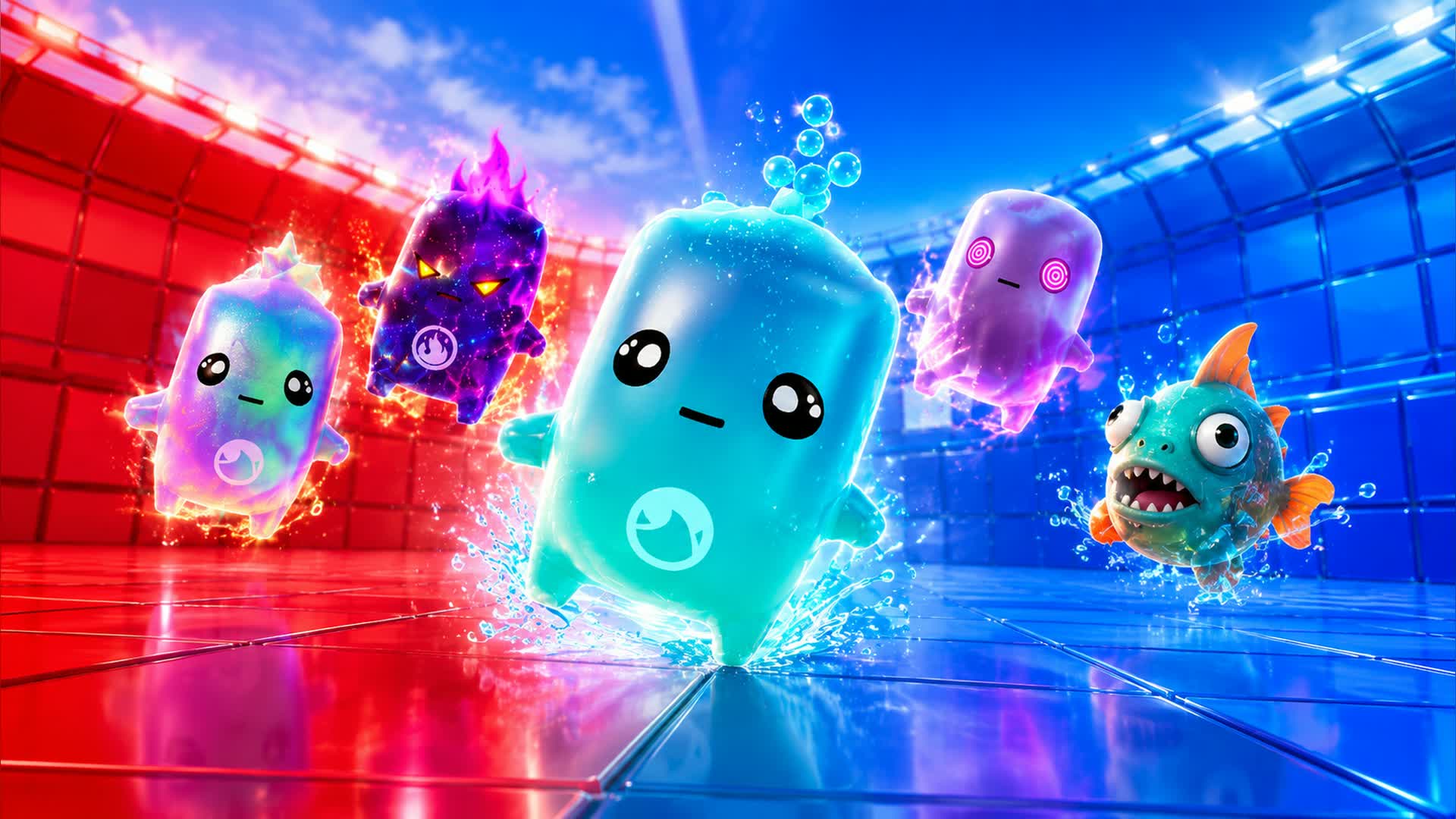 RED VS BLUE POWER FLAME 🔴🔵 — Fortnite Creative map