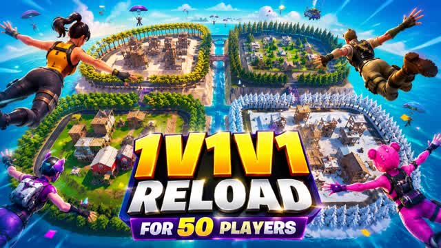 1v1v1 Reload - 50 Players — Fortnite Creative map cover art