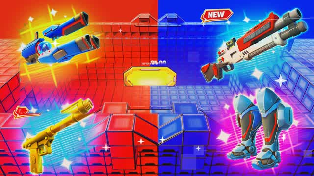 Red vs Blue Skill Run 🔴🔵 — Fortnite Creative map