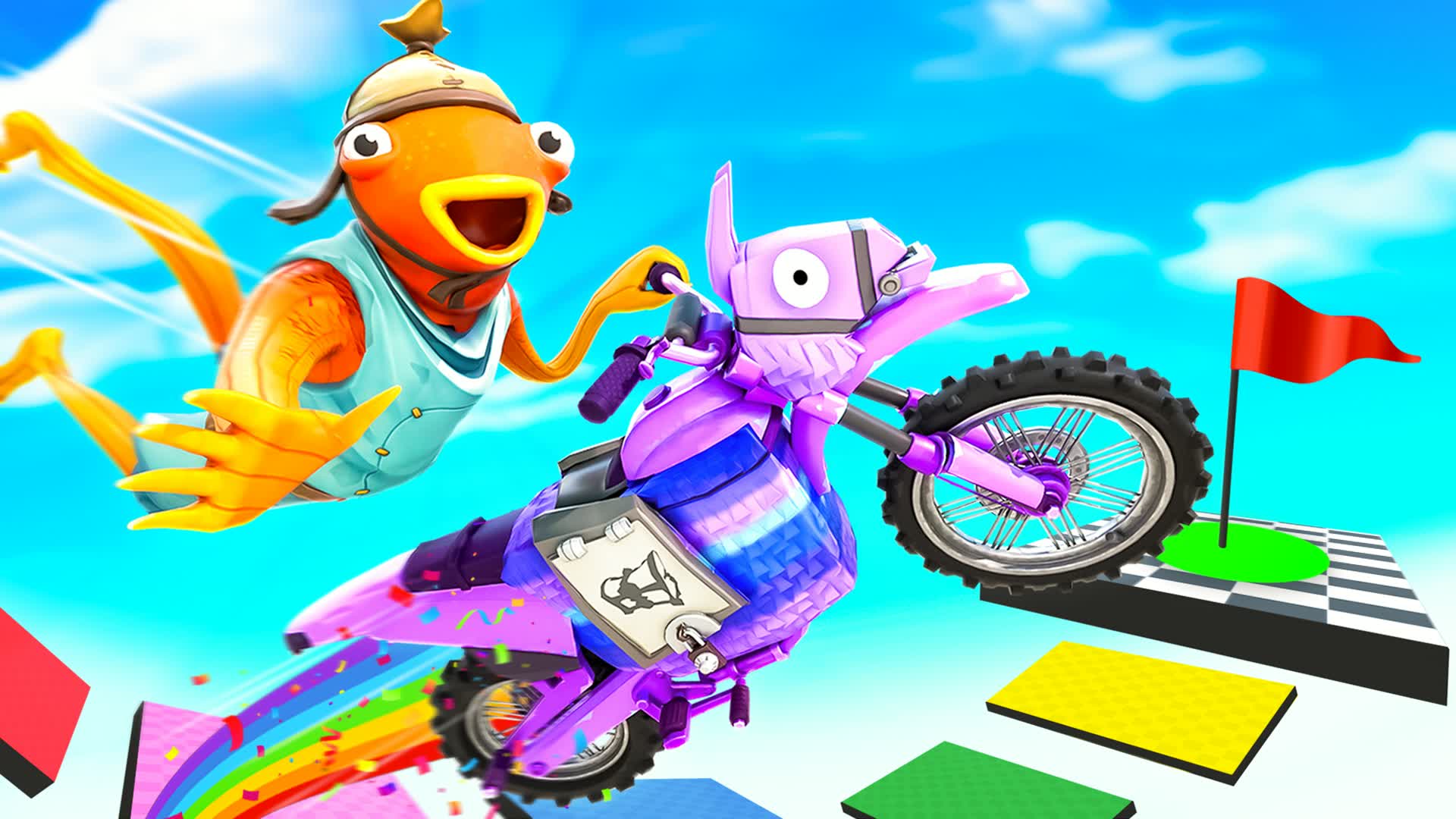 OBBY ON A BIKE — Fortnite Creative map