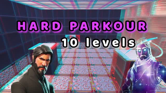 PARKOUR HARD 10 LEVELS باركور صعب — Fortnite Creative map cover art