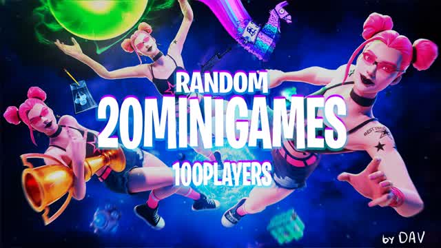 20 Minigames DAVStudio — Fortnite Creative map cover art