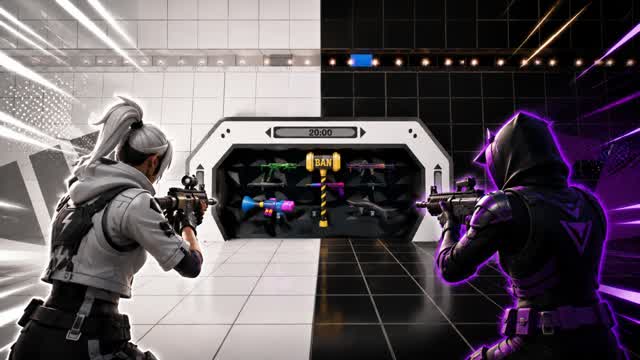 White vs. Black match — Fortnite Creative map