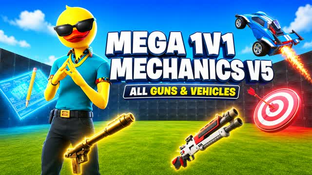 MEGA 1V1 MECHANICS V5🎯 — Fortnite Creative map cover art