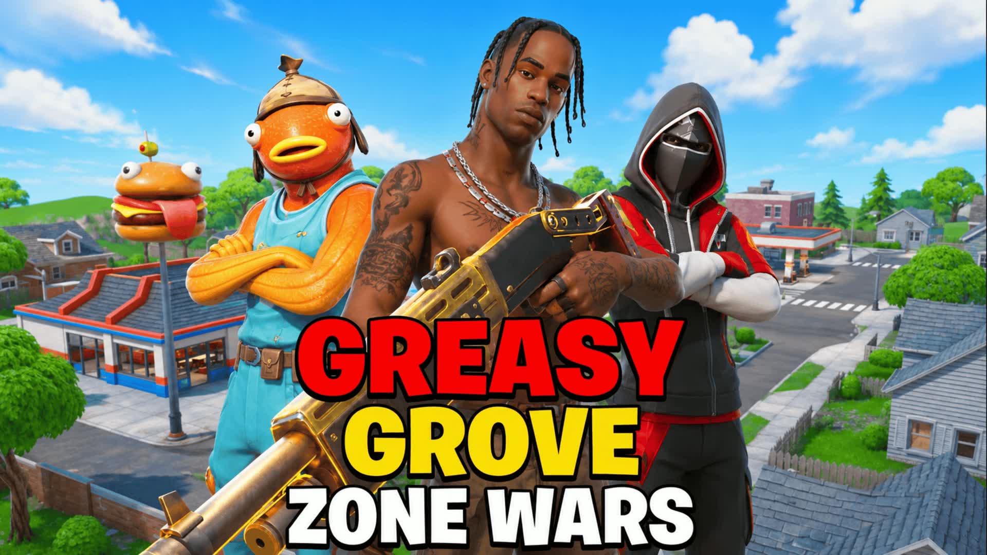 Greasy Grove ZONE WARS ⭐ — Fortnite Creative map