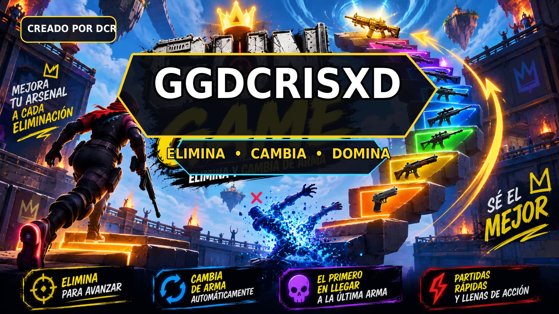 DcrisxD Gun Game — Fortnite Creative map