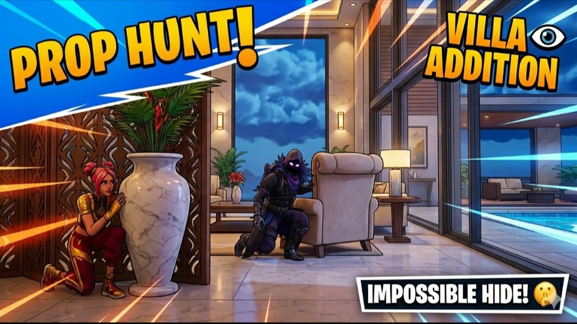 prop hunt villa — Fortnite Creative map