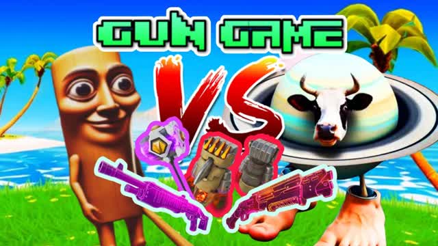 BRAINROT VS GUN GAME — Fortnite Creative map cover art
