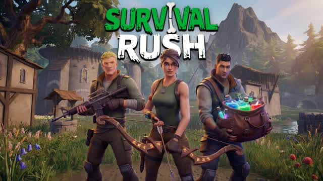 Survival Rush 🏕️ — Fortnite Creative map cover art