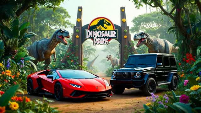 🦖 DINOSAUR PARK DRIVE 🚗 — Fortnite Creative map cover art