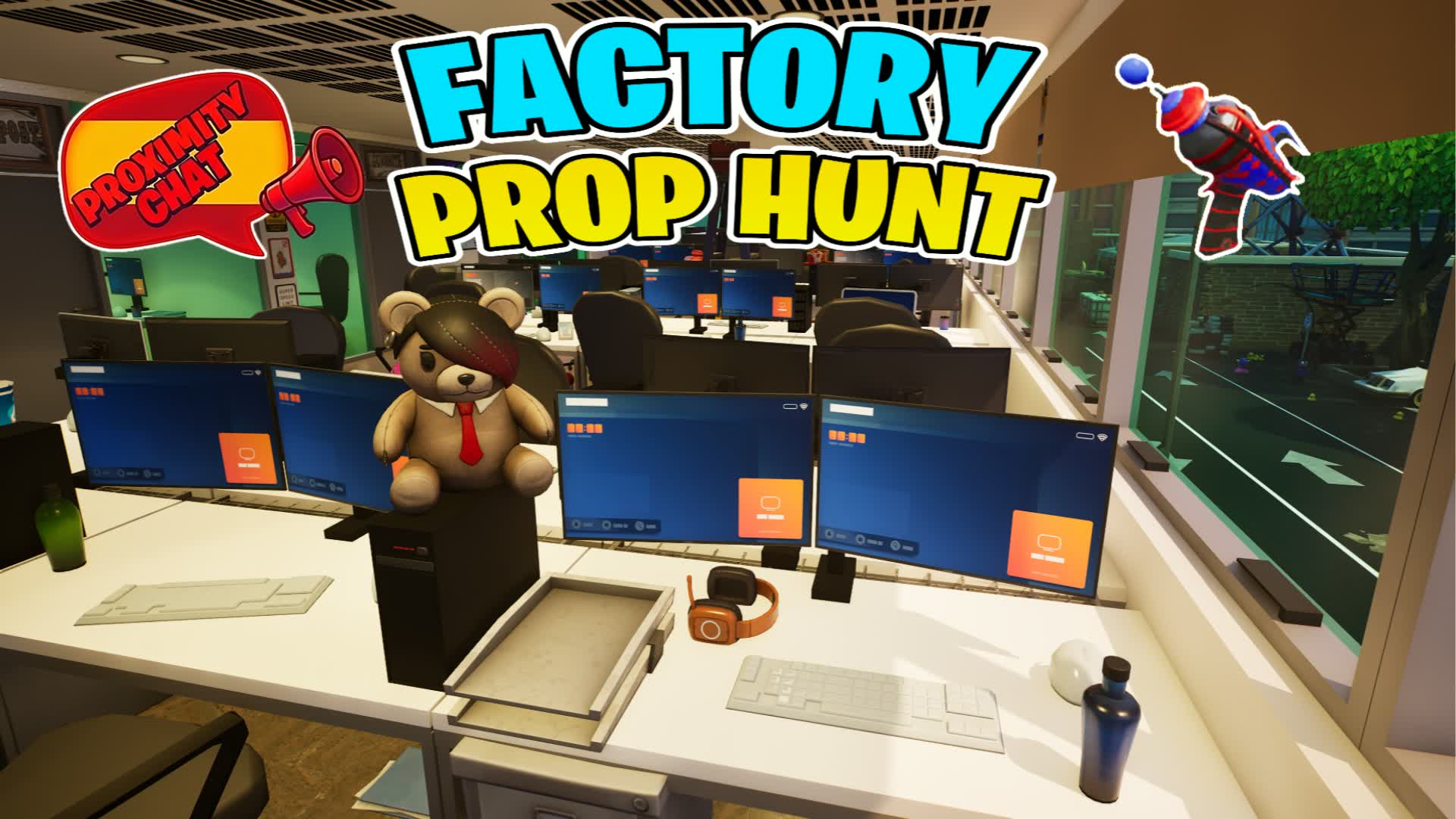 ESCONDITE FACTORY PROP HUNT CACHE CACHE — Fortnite Creative map