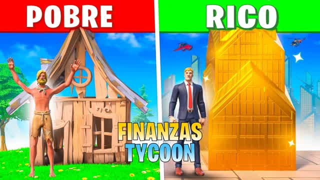 Finance Tycoon Simulator — Fortnite Creative map cover art