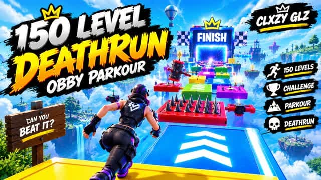150 LEVEL DEATHRUN 🏃💀 | OBBY PARKOUR — Fortnite Creative map
