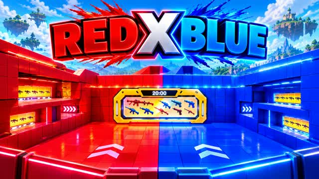 🔥 RED X BLUE — TEAM WAR — Fortnite Creative map