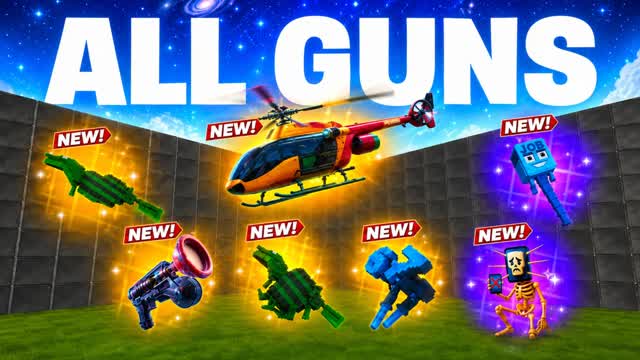 1V1 ALL GUNS & VEHICLES — Fortnite Creative map cover art