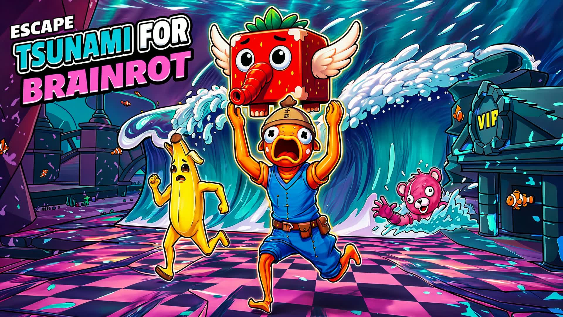 GET BRAINROTS FORM TSUNAMI ESCAPE 🌊 — Fortnite Creative map