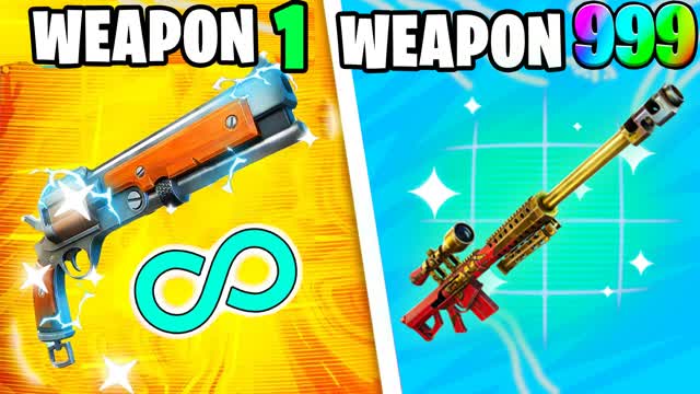 ⭐️ FOREVER GUN GAME 🔫ONE SHOT 🎯 SLAPPY — Fortnite Creative map cover art