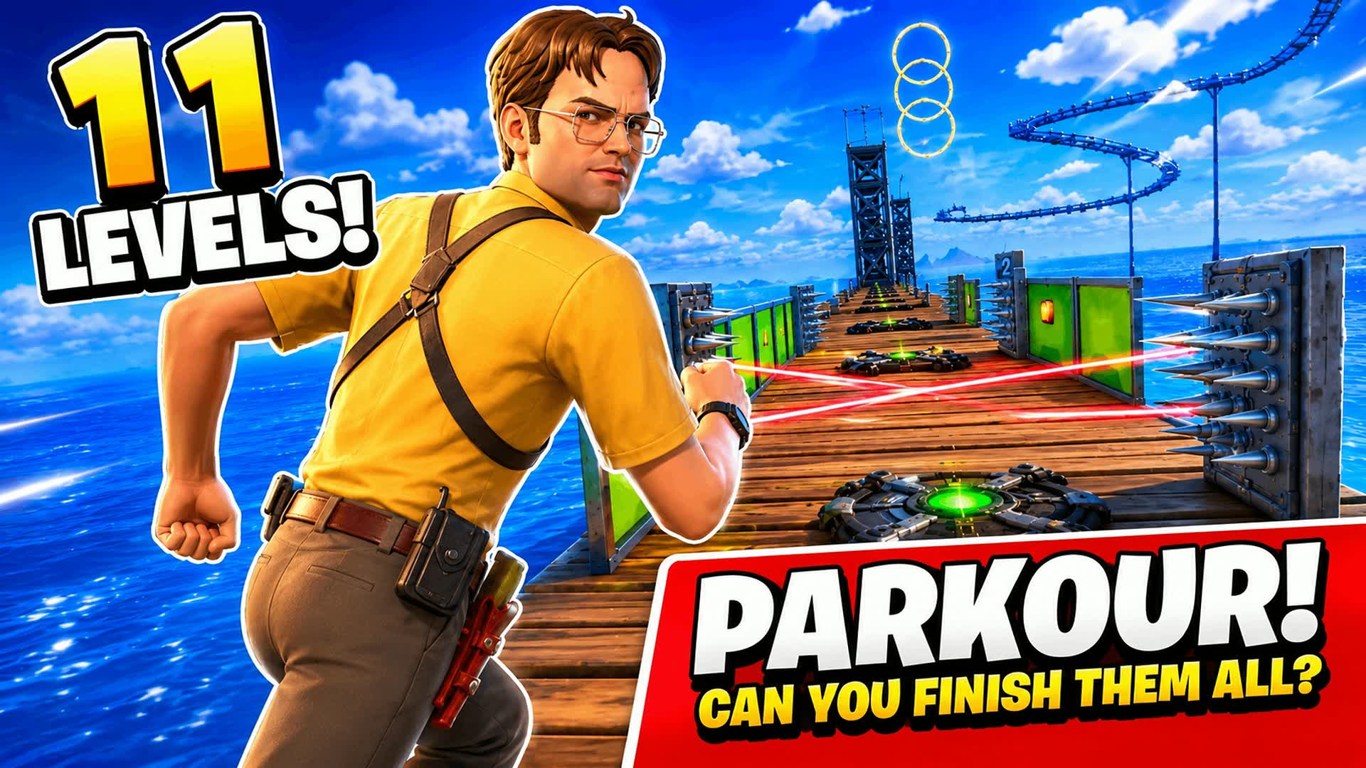 [9017] PARKOUR HARD 11 LEVELS — Fortnite Creative map