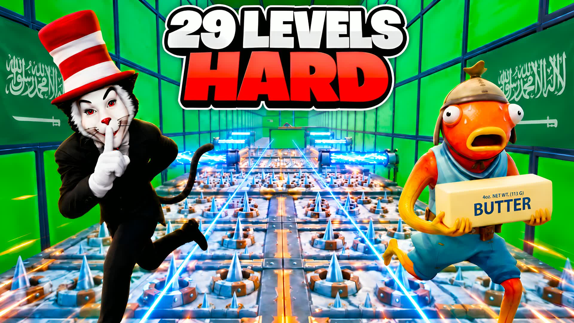 باركور صعب HARD PARKOUR ⭐25 LEVELS⭐ — Fortnite Creative map