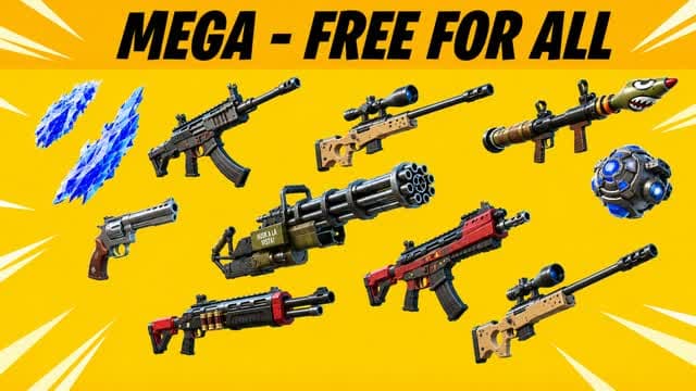 MEGA - FREE FOR ALL — Fortnite Creative map cover art