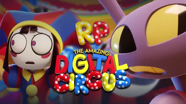 🎪 DIGITAL CIRCUS STAGE - RP 🫧 — Fortnite Creative map cover art