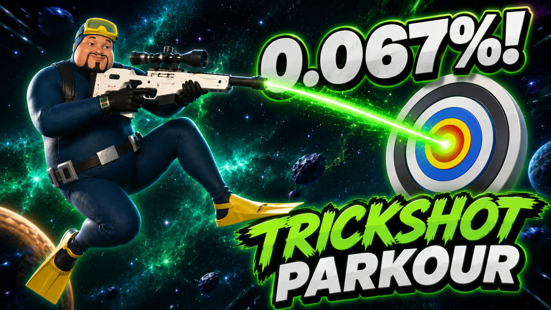SUPER TRICKSHOT PARKOUR🎯(65+ LVL) — Fortnite Creative map