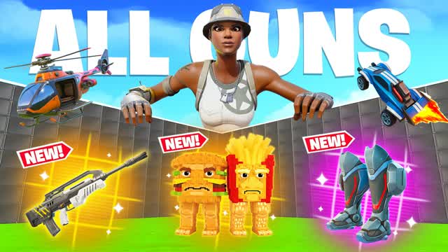 ULTIMATE 1V1 - ALL GUNS FFA HEXO — Fortnite Creative map cover art