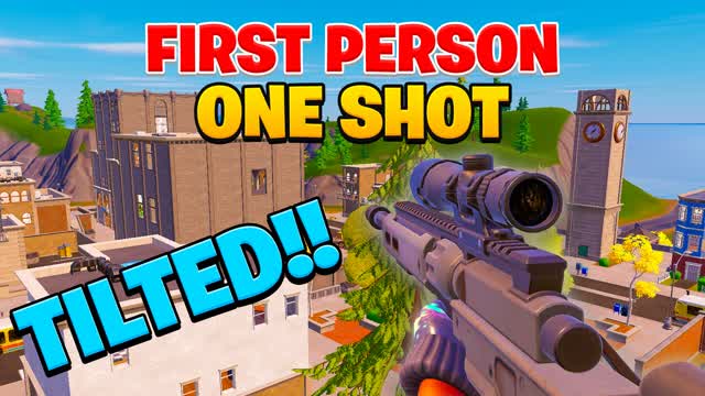 FIRST PERSON 🎯 SNIPER ONE SHOT TILTED — Fortnite Creative map