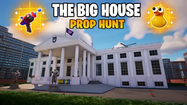 HIDE AND SEEK IN THE BIG HOUSE PROP HUNT — Fortnite Creative map cover art