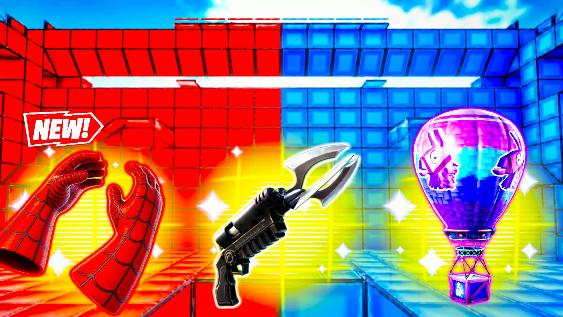 RED VS BLUE CROSS THE FINISH LINE 🔴🔵 — Fortnite Creative map