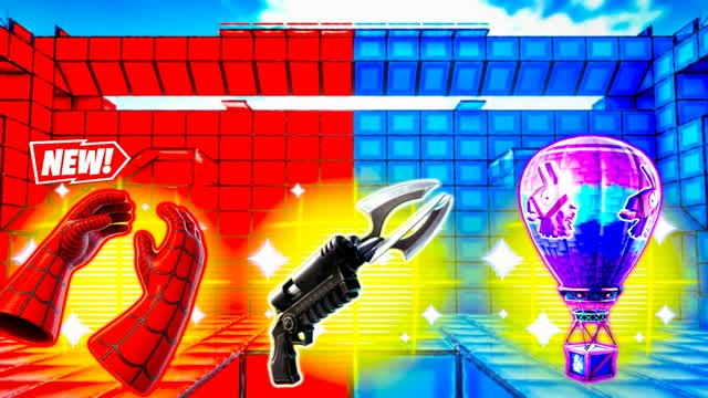 RED VS BLUE CROSS THE FINISH LINE 🔴🔵 — Fortnite Creative map cover art