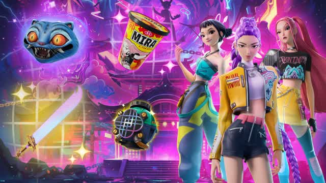 KPOP DEMON HUNTERS CRAZY FREE FOR ALL — Fortnite Creative map cover art
