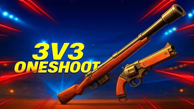 3v3 ONESHOOT [FURYPXL] — Fortnite Creative map cover art