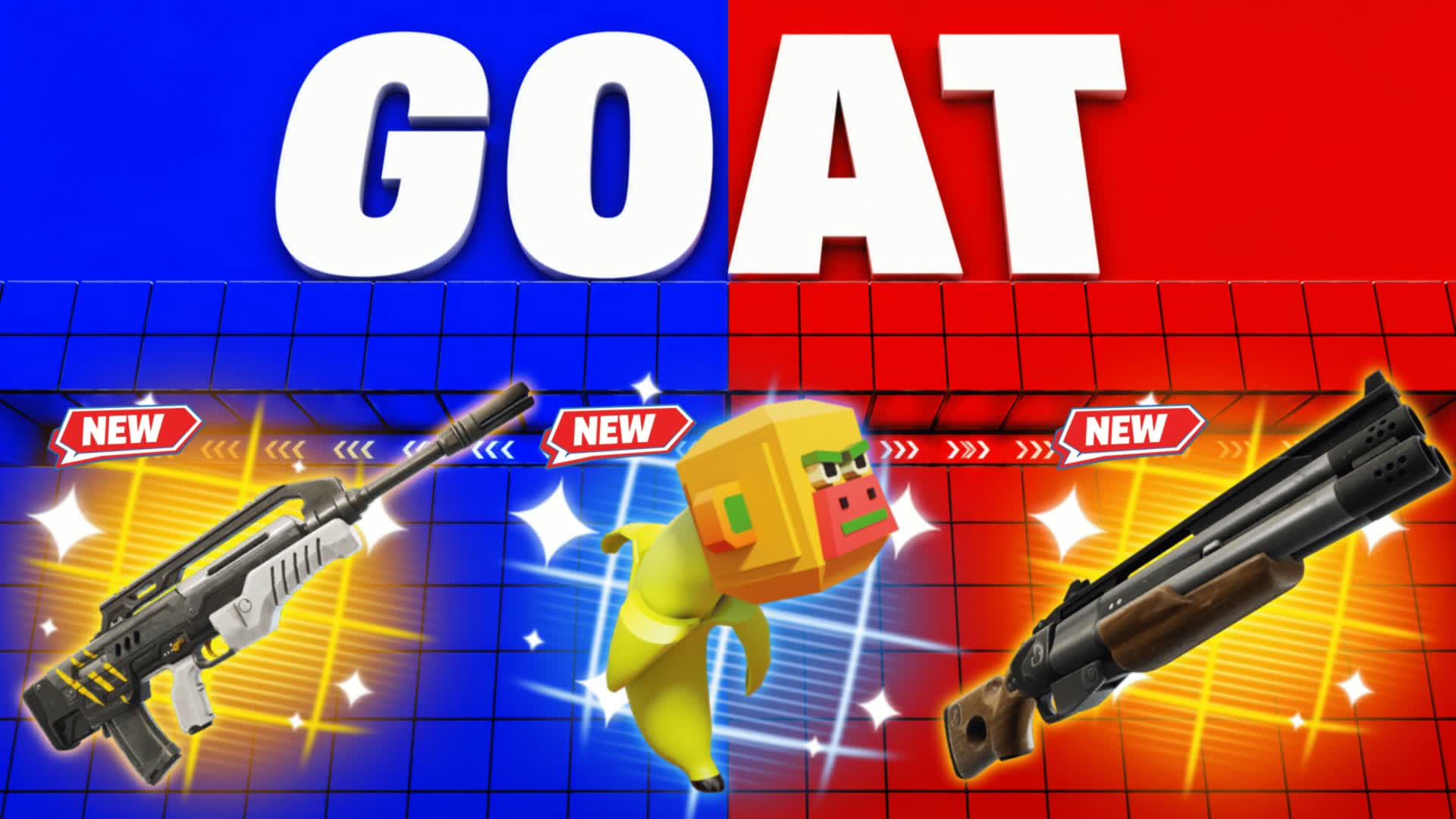 GOAT RED VS BLUE 🔴🔵 CHAOS — Fortnite Creative map