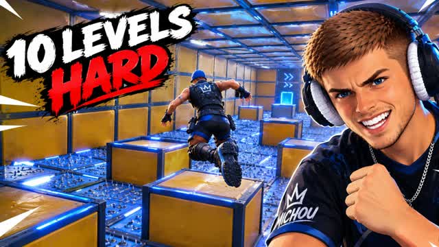 HARD DEATHRUN - MICH REMAKE TEAM CROUTON — Fortnite Creative map cover art