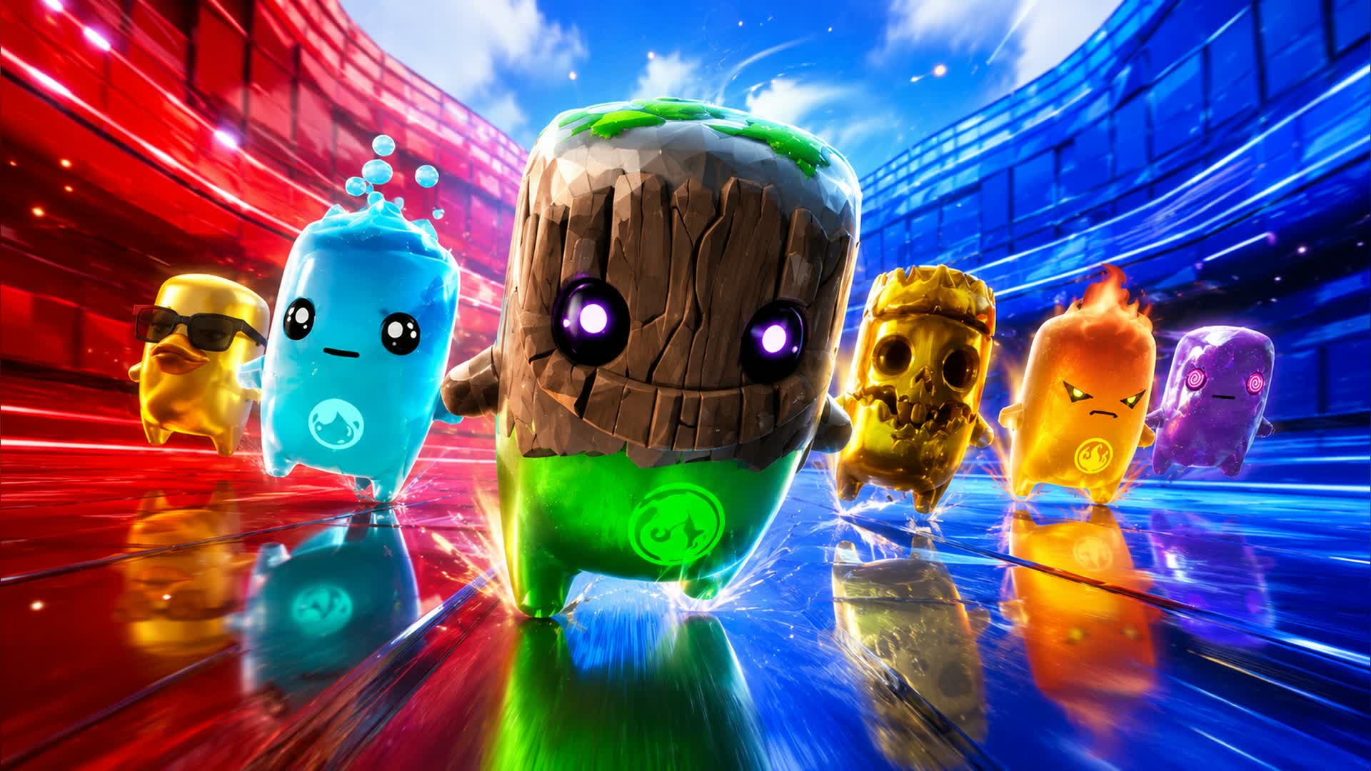 BLUE VS RED FLASH DRIVE 🔵🔴 — Fortnite Creative map