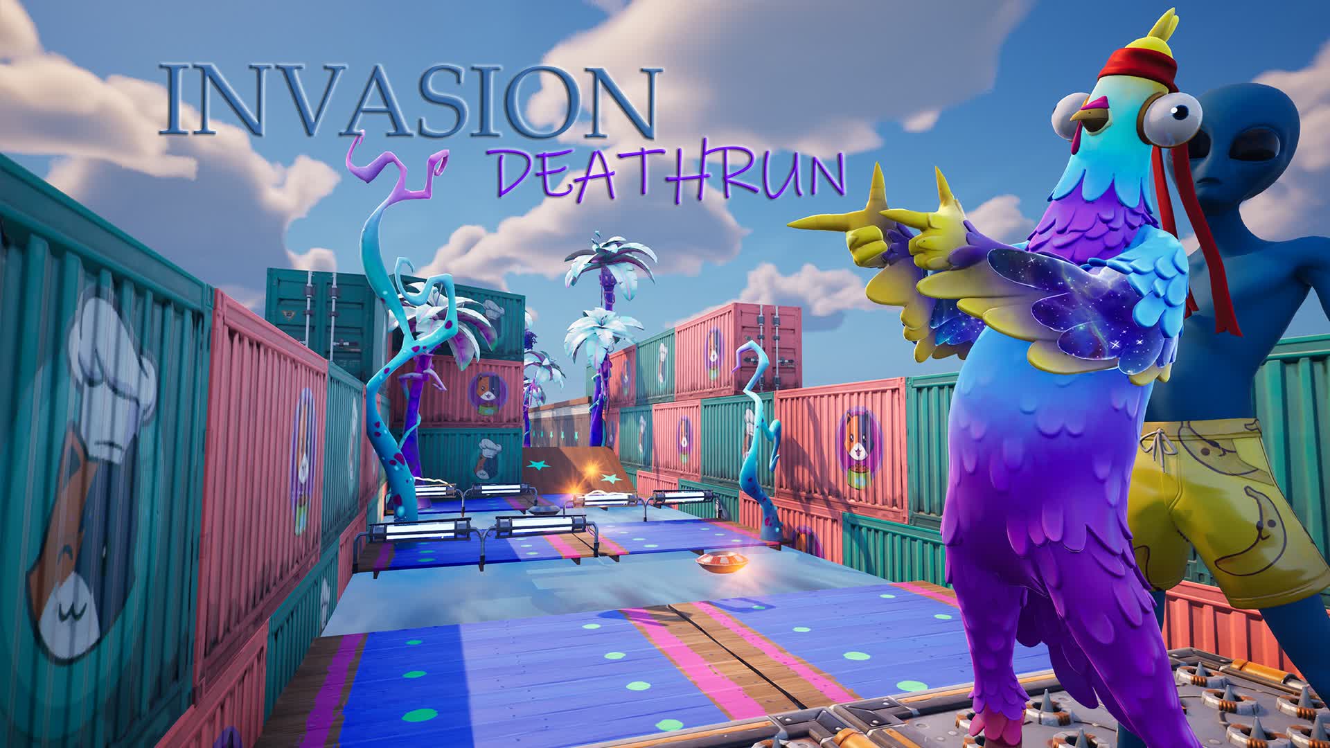 EASY DEATHRUN — Fortnite Creative map