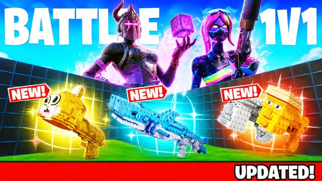 BATTLE 1V1 FFA - ALL GUNS & RIDES — Fortnite Creative map