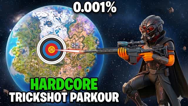 🎯 PARKOUR TRICK SHOT 100+ 🎯 — Fortnite Creative map cover art
