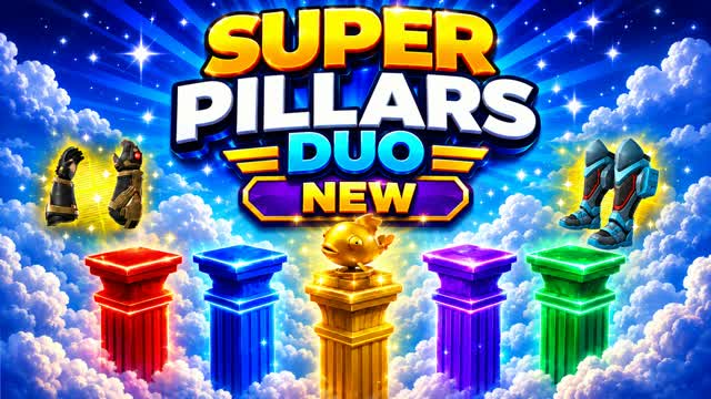 SUPER PILLARS DUO With Friends — Fortnite Creative map cover art